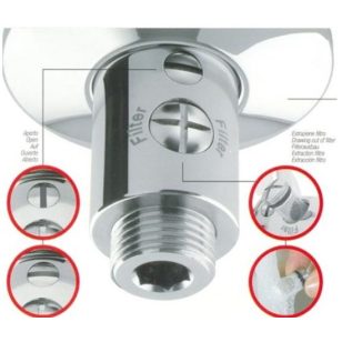 Excenter (Z-idom) 80mm+golyóscsap+szűrő króm olasz